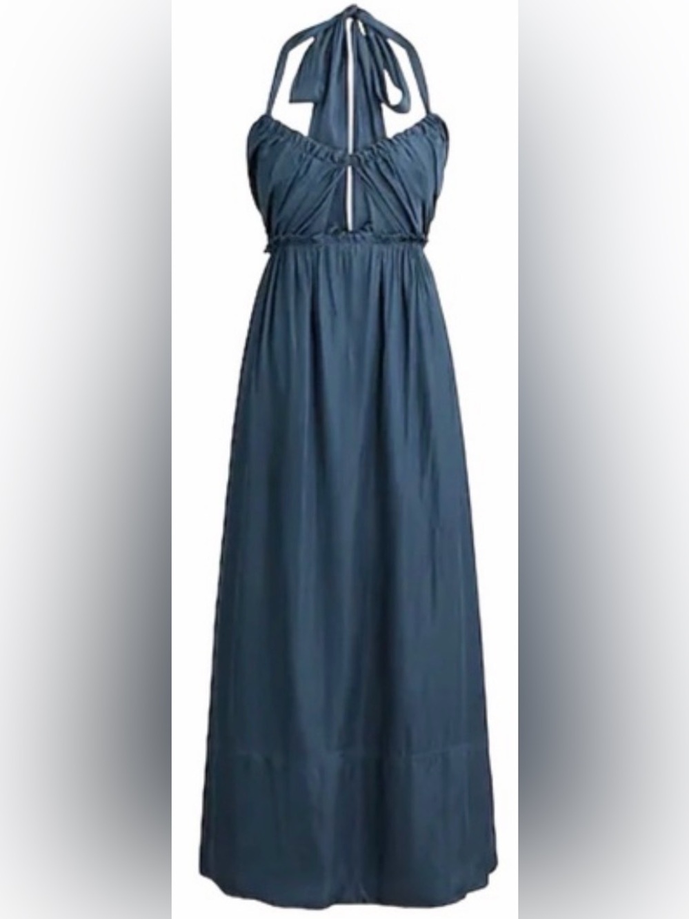 NWT J Crew Collection Halter Cut-Out Dress Size 14 Adjustable Straps Teal